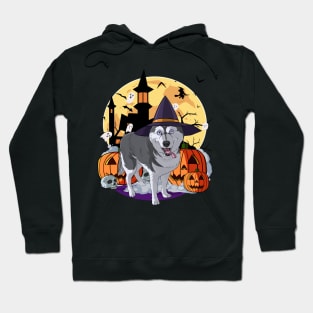 Siberian Husky Happy Halloween Hoodie